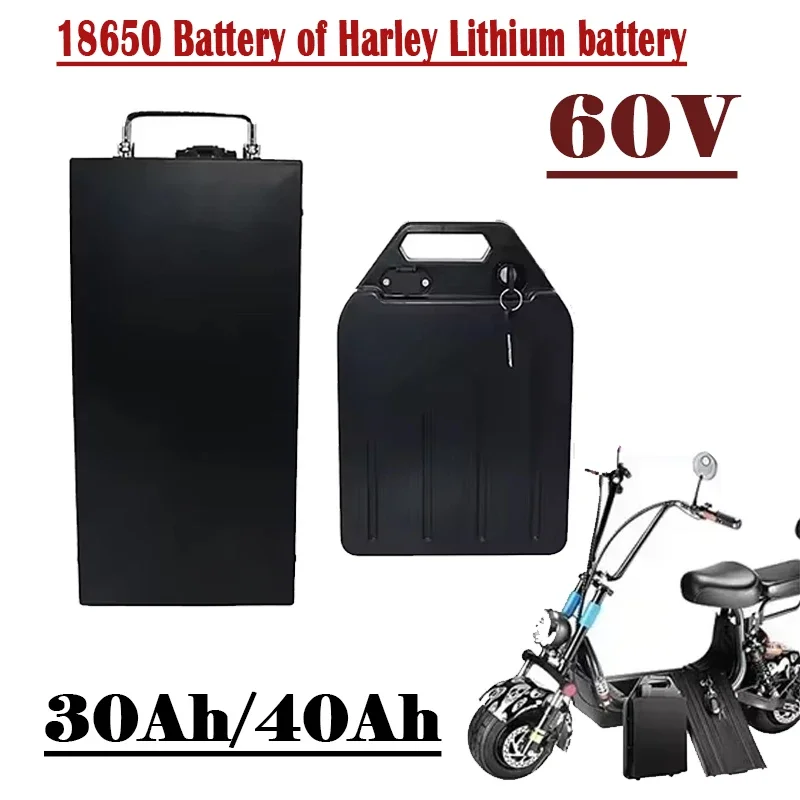 60V 30ah 40ah 18650 Lithium Battery Pack Higher Discharge 300-1800W  for Harley two wheel foldable Citycoco electric scooter