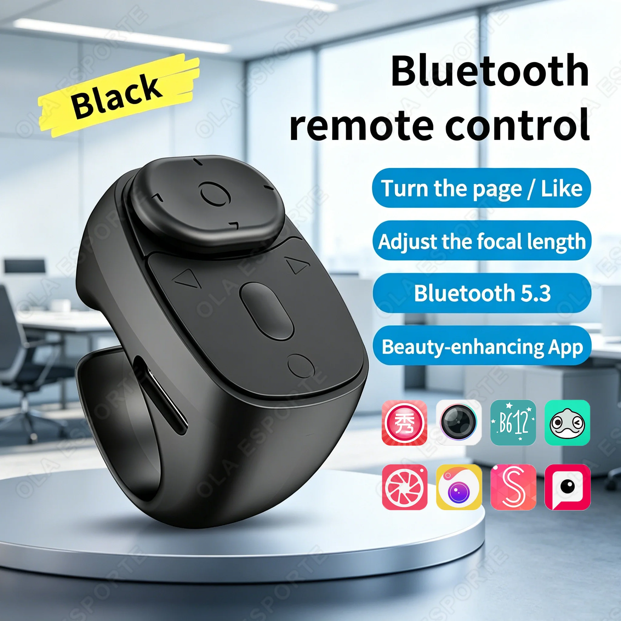 New Remote Control Bluetooth Page Turning Ring, Multifunction Accessory