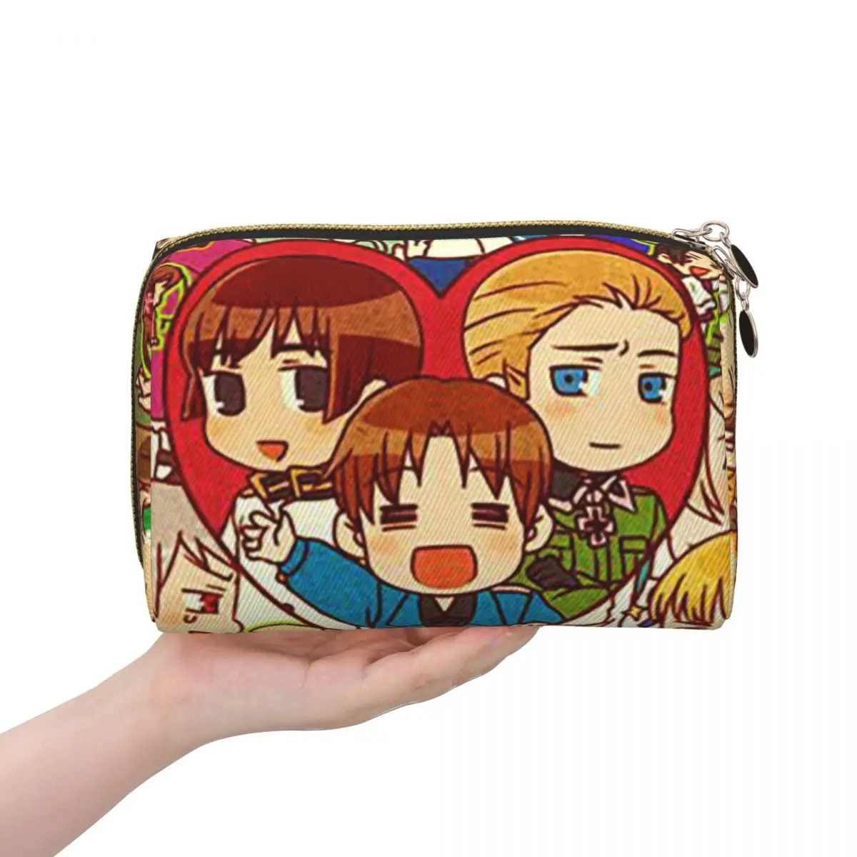 Hetalia Group World Stars Women Cosmetic Bag Travel Makeup Organizer Pouch Toiletry Storage Dopp Kit Case