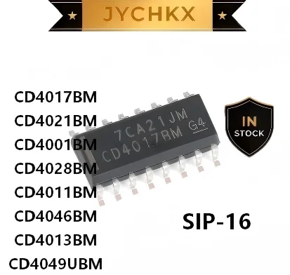10PCS New CD4017BM CD4021BM CD4001BM CD4028BM CD4011BM CD4046BM CD4013BM CD4049UBM SOIC16 4000 Series CMOS Logic Integrated