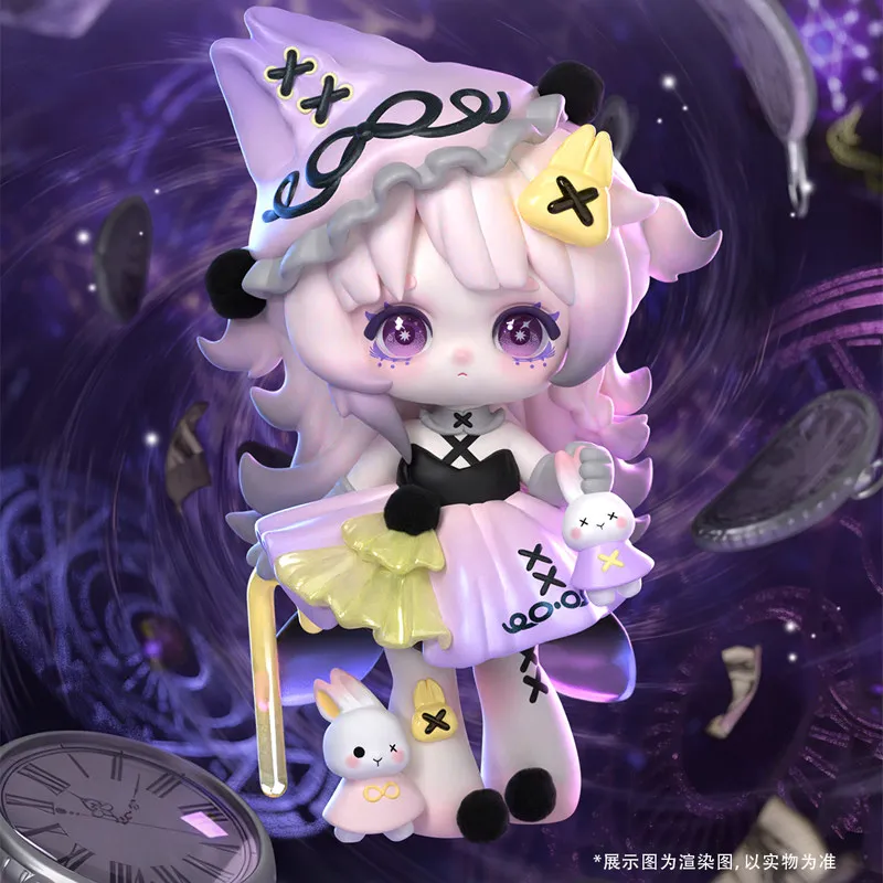 Ninita Revelação da Bruxa Caixa Surpresa Kawaii Boneca Fofa Modelo Brinquedos Caixa Misteriosa Figura de Ação Coleção de Ornamentos de Anime Presente