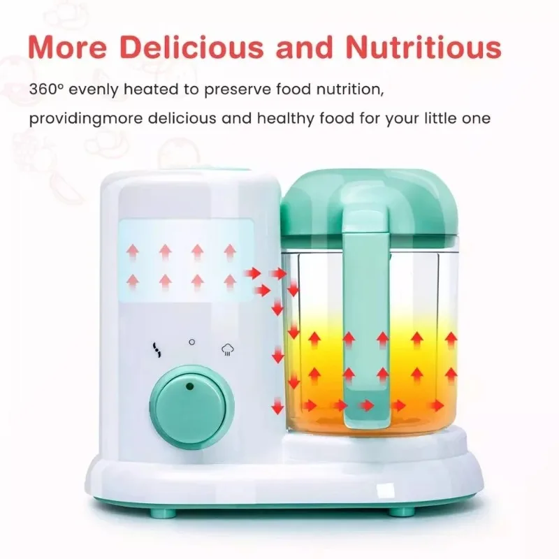 2024 New Baby Feeding Food Maker Supplement Newbron Baby Food Cooking Blenders Steamer Processor Infant Fruit Vegetable Maker