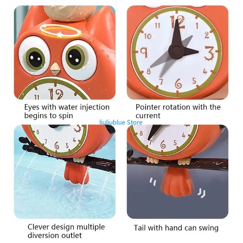 ألعاب استحمام الطفل كأس حوض الاستحمام للأطفال للعب ألعاب ساعة البومة أداة شفط الاستحمام 62CF