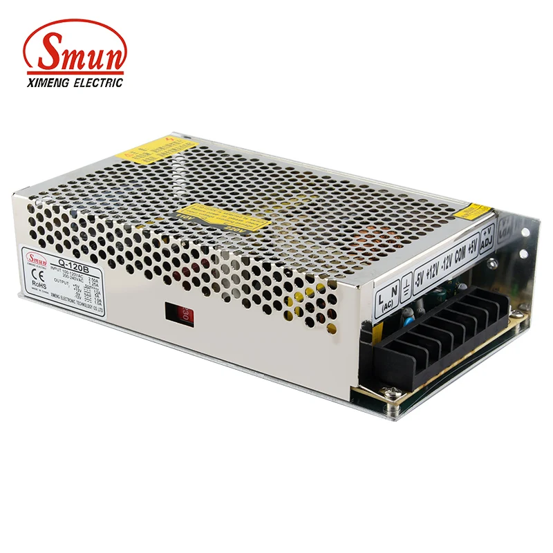 

Hot Sale SMUN Q-120B 120W 5V12A/12V5A/-5V1A/-12V1A Quad Output Switching Power Supply