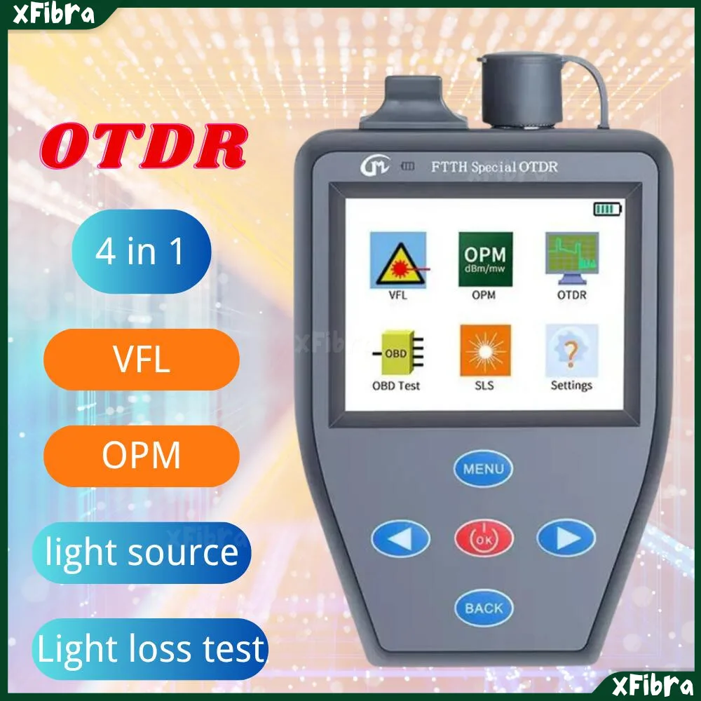 

4-in-1 FTTH Mini Optical Power Meter Stable Light Source VFL Active Fiber Tester OTDR YYS-306N
