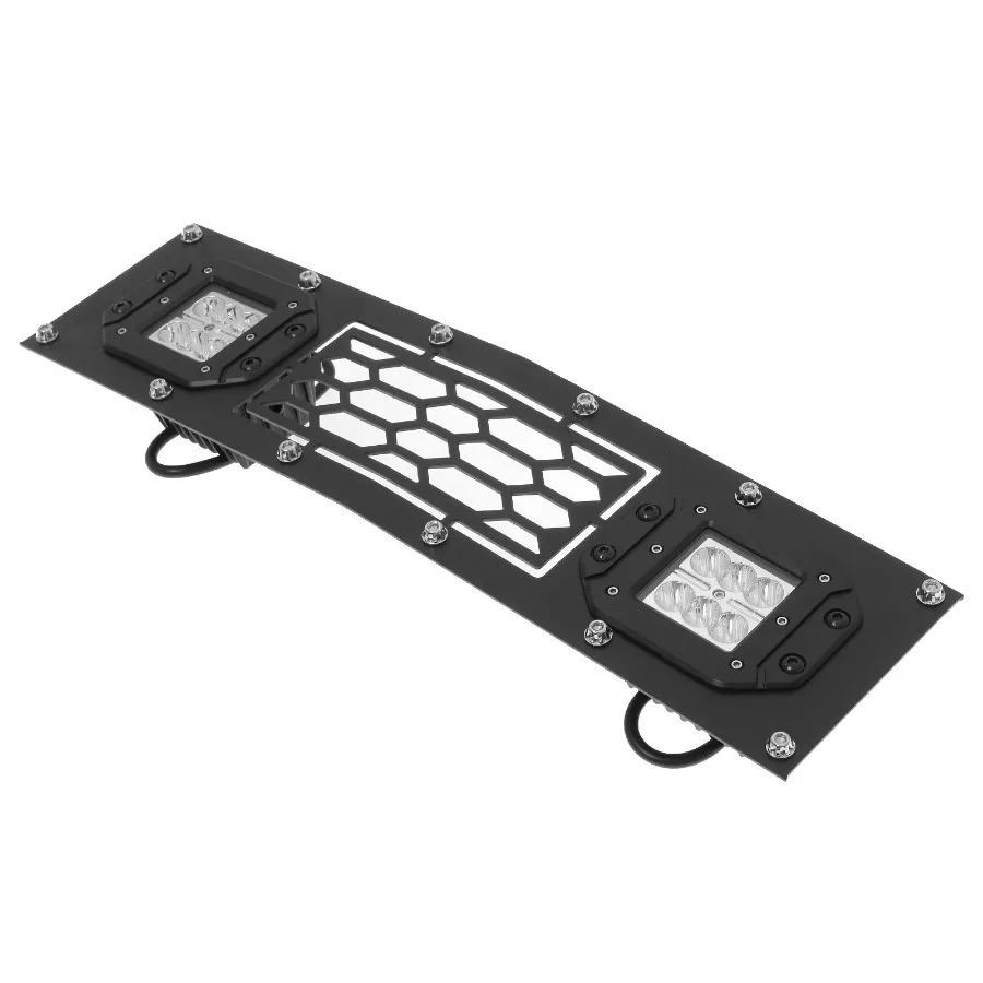 

Подходит для Chevy Silverado 2500/3500 2015-2019, бампер, черная сетчатая светодиодная решетка из нержавеющей стали