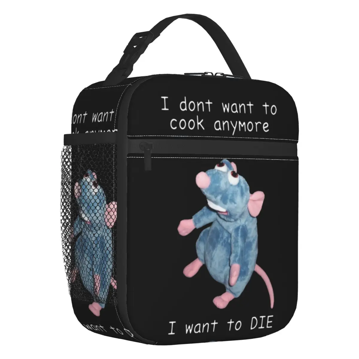 I Don't Want To Cook Anymore I Want To Die Insulated Lunch Tote Bag Portable Thermal Cooler Food Lunch Box Kids School Children