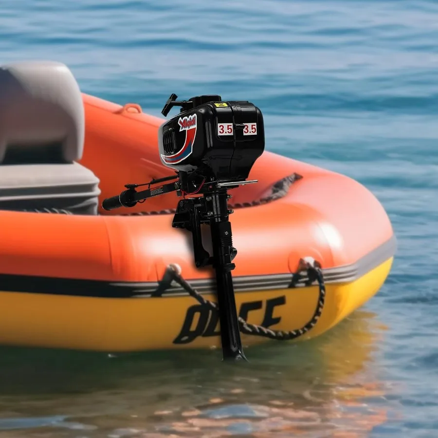 محرك قارب عالي التحمل ثنائي الأشواط يعمل بالغاز مع تحكم 0180 وبداية يدوية مثالية لصيد الأسماك الترفيهي #6