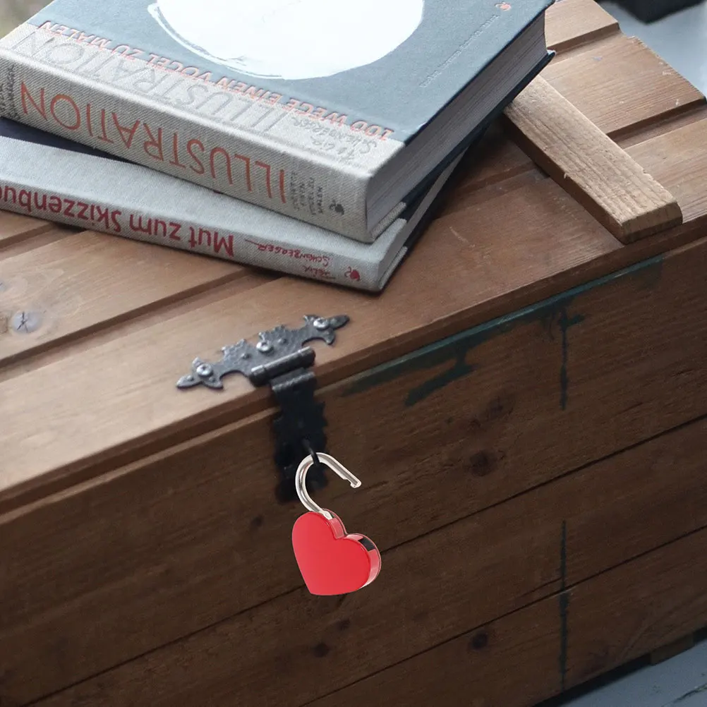

2Sets Mini Heart Locks Solid Zinc Alloy Padlocks Small Locks for Travel Luggage Diary Jewelry Box Suitcase Padlocks