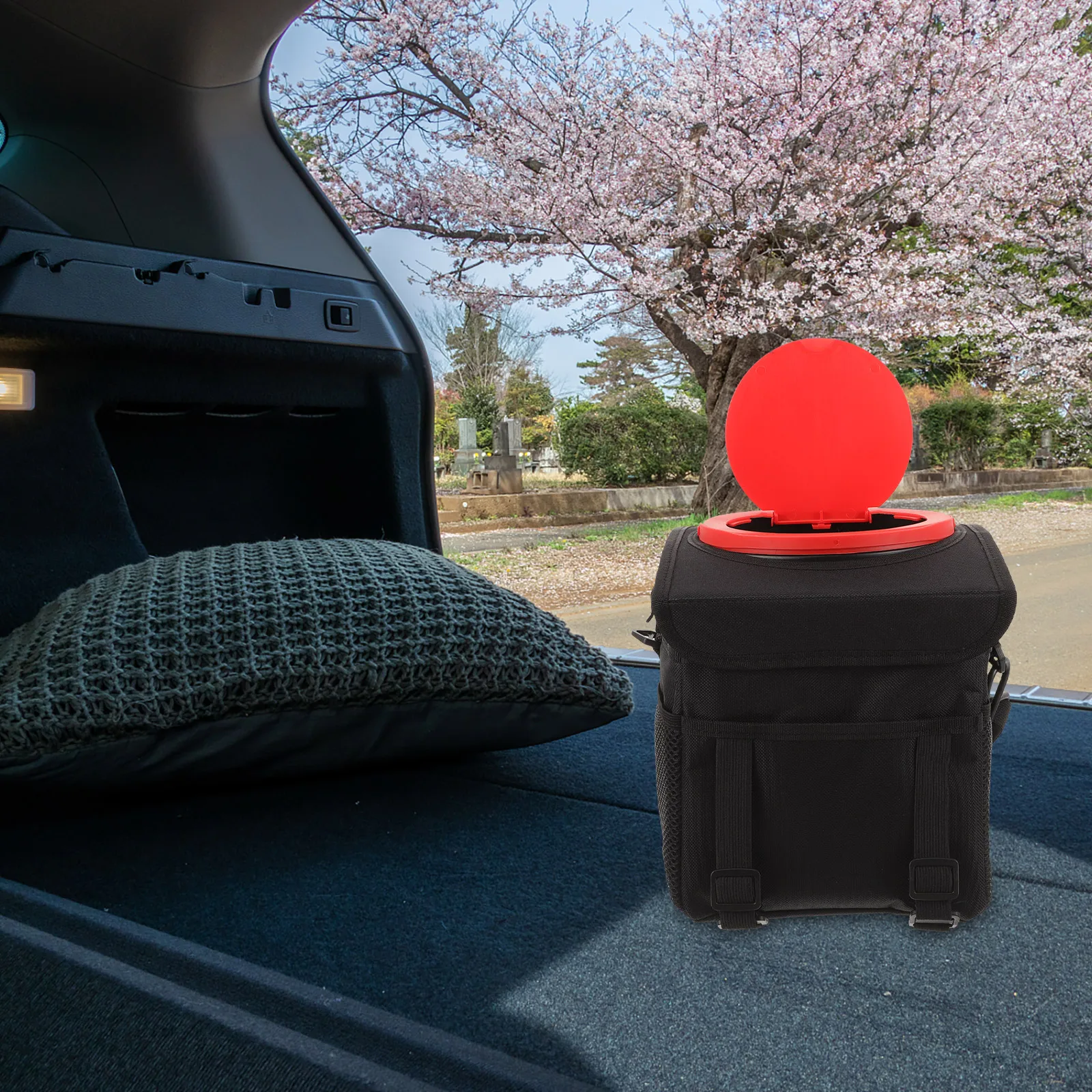 

Foldable Reusable Container Bin Plastic Accessories 2023 New Small Trash Can Lid Keep Car Clean Portable Easy Use Long Time