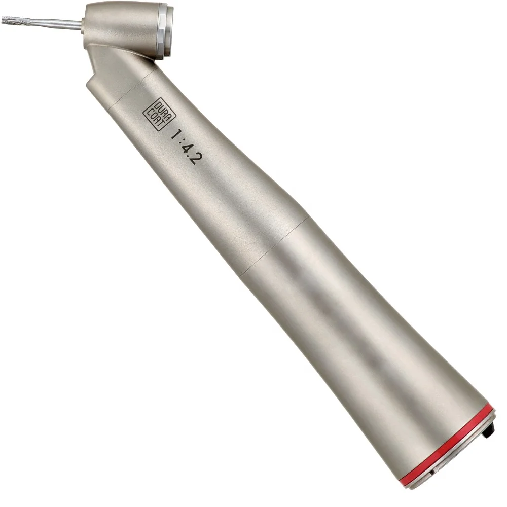 den tal Low speed   1:4:2 red Increasing LED 45 degree contra angle den tal handpiece