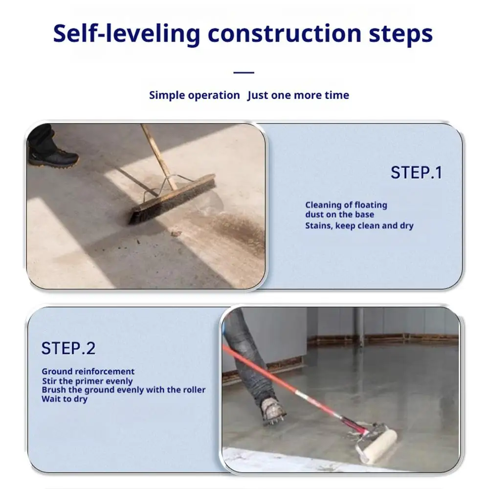 مجموعة طلاء الأرضيات الإيبوكسي - تأثير رخامي ذاتي التسوية للمرآب والمستودعات والأرضيات الصناعية - مقاوم للانزلاق والتآكل