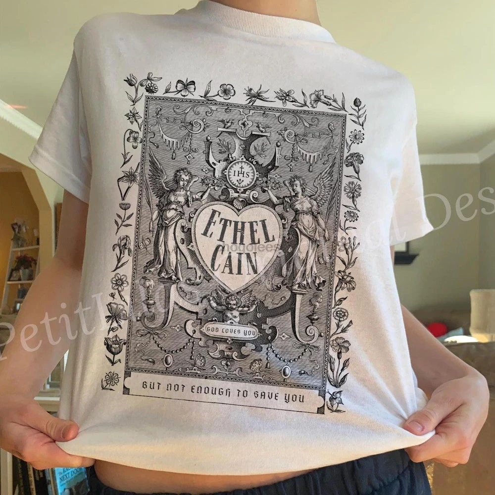 Ethel Cain T-Shirt Merch- Preacher Daughter- Vintage Band Tee- Gothic Angels Floral Fairy Shirt- Fairycore- God Loves You- Unise