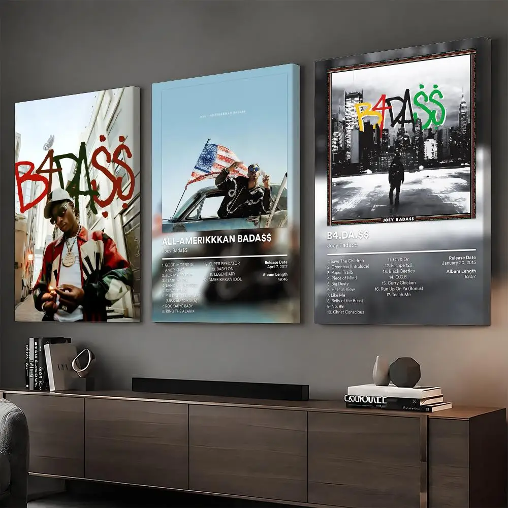 Singer Album J-Joey Bada$$ Painting Calligraphy HD Modern Style Inner Frame Canvas Poster Bedroom Room Hallway Wall Art Decor