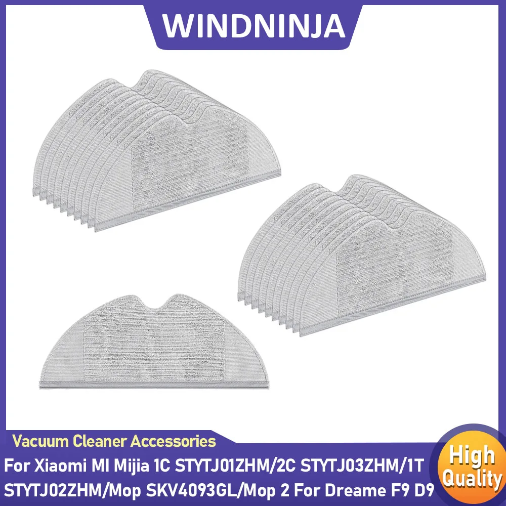 

Запасные части для Xiaomi Mijia 1C STYTJ01ZHM 2C 1T STYTJ02ZHM, MI Robot Vacuum-Mop, для Dreame F9 D9, салфетки для швабры, тряпки для швабры