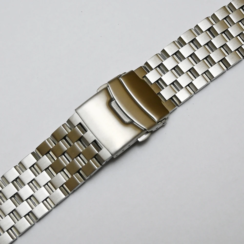 Brushed Stainless Steel Watch Band Strap 18mm 20mm 22mm 24mm Solid Metal Replacement Bracelet Men Universal WatchBand