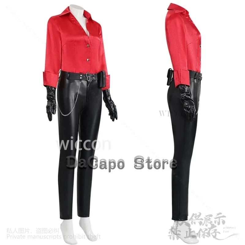 

asdh8@Ada Wong Cosplay Sexy Red Top Suit Uniform Anime Game Biohazard6 Cos Wigs Pants Halloween Christmas Party Suits Customized