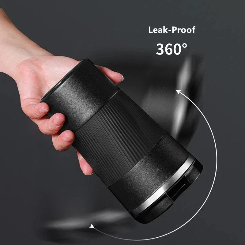 

380ml/510ml Double Stainless Steel Coffee Thermos Mug with Non-slip Case Car Vacuum Flask Travel Insulated Bottle