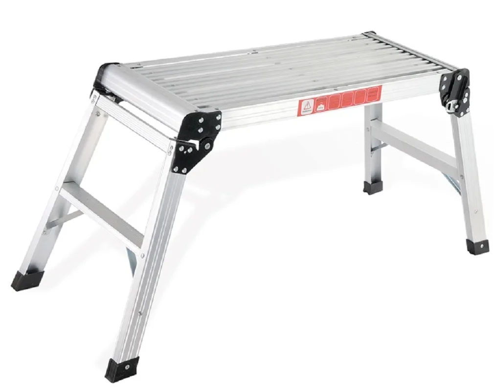

150KG 290LB, Folding portable aluminum alloy car washing platform ladder fishing horse bench construction climbing ladder tool