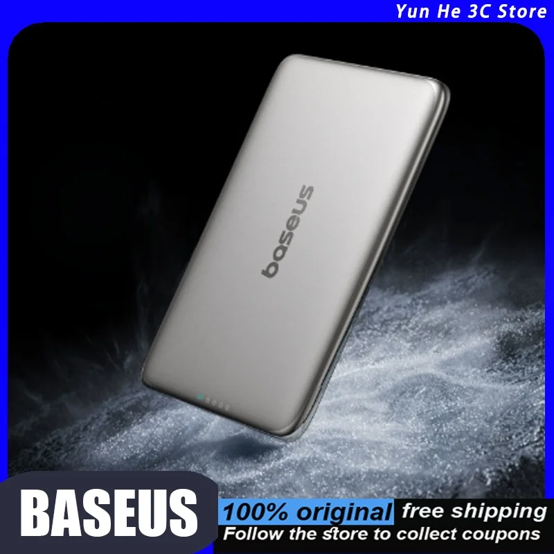 Baseus Magnetic Wireless Power Bank Ultra-Slim and Portable 5000mAh/10000mAh Airplane-Approved Compatible with iPhone and Xiaomi