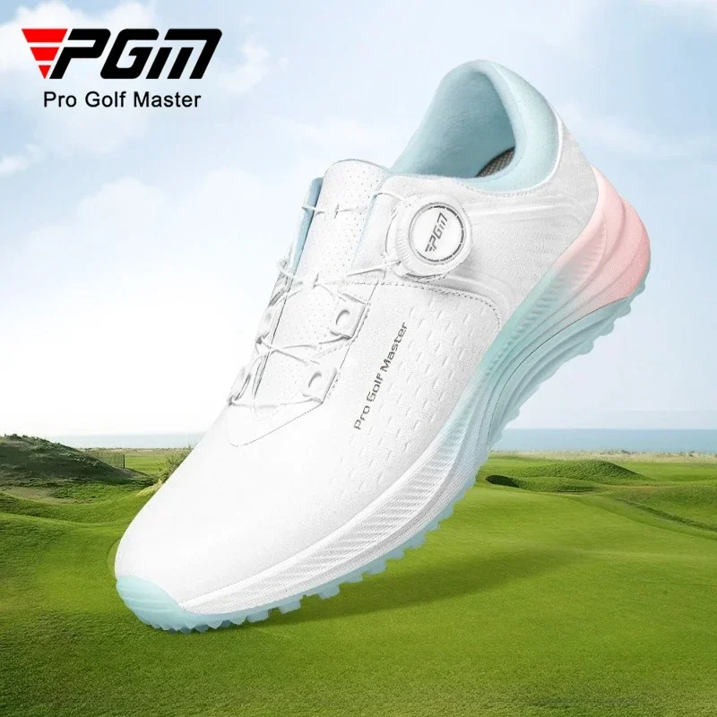 

PGM Women's Golf Shoes Summer Waterproof Knob Lace Anti Slip and Comfortable Sports Sneakers XZ416