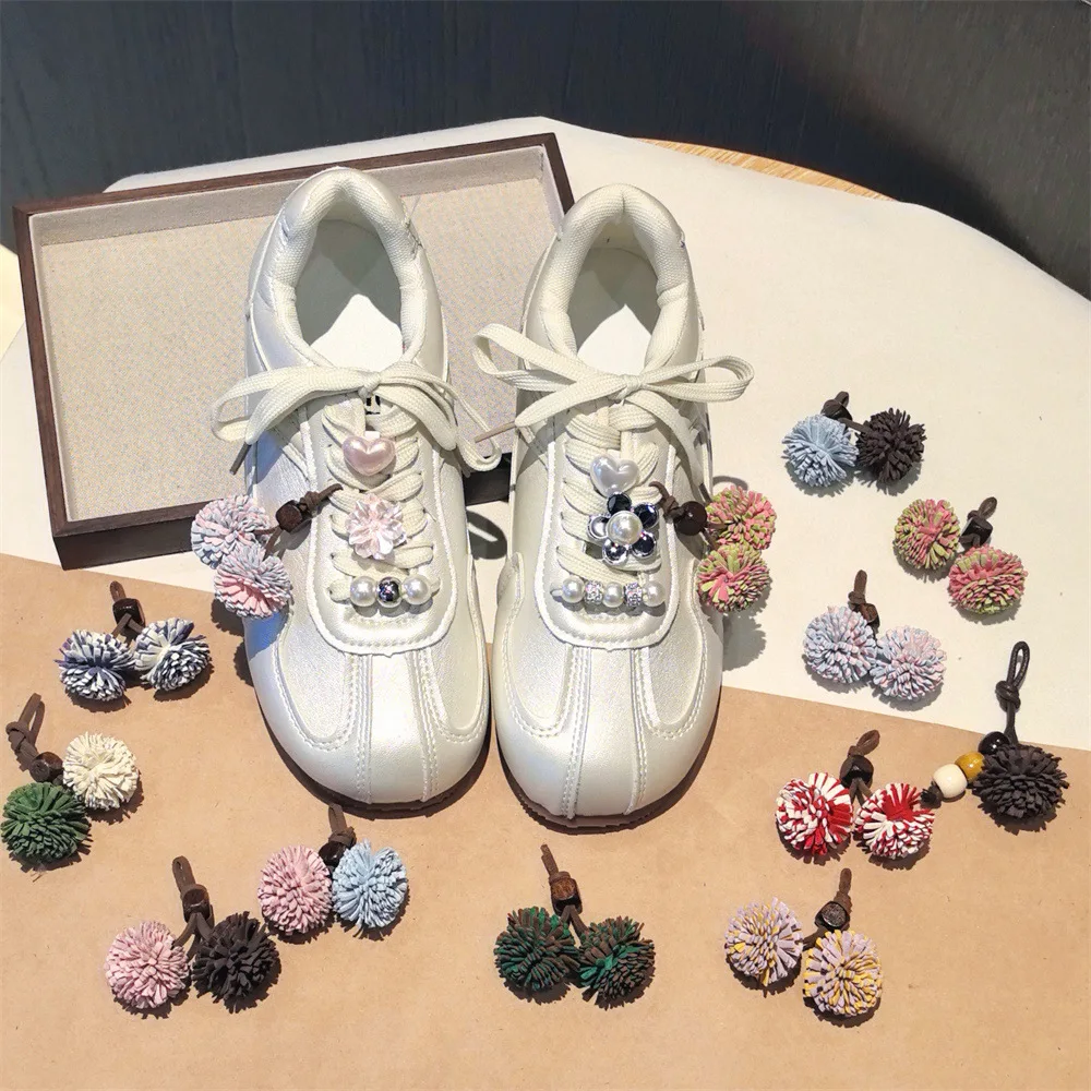 Shoe Decoration Multicolor Resin Pinecone Tassel Pearl Heart Flower Ballet for Casual Sandals Spring Summer Durable Quality