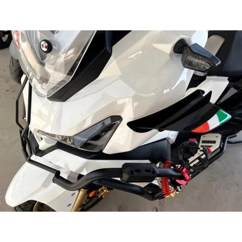 For SYM Husky Adv 150 300 Motorcycle Plastic Carbon Front Winglet Spoiler Side Wind Kit Flow Deflector Cover Scooter Accessories - view 2