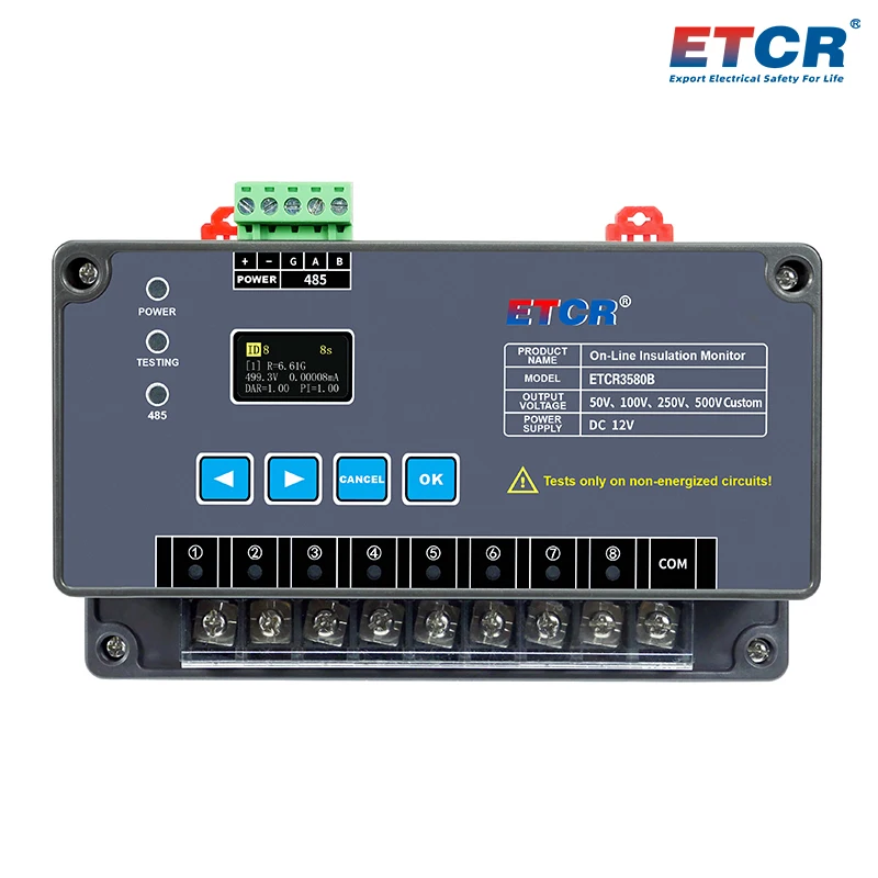 ETCR3580B Insulation Resistance On-Line Tester for Online Monitoring of Cable Motors and Switches