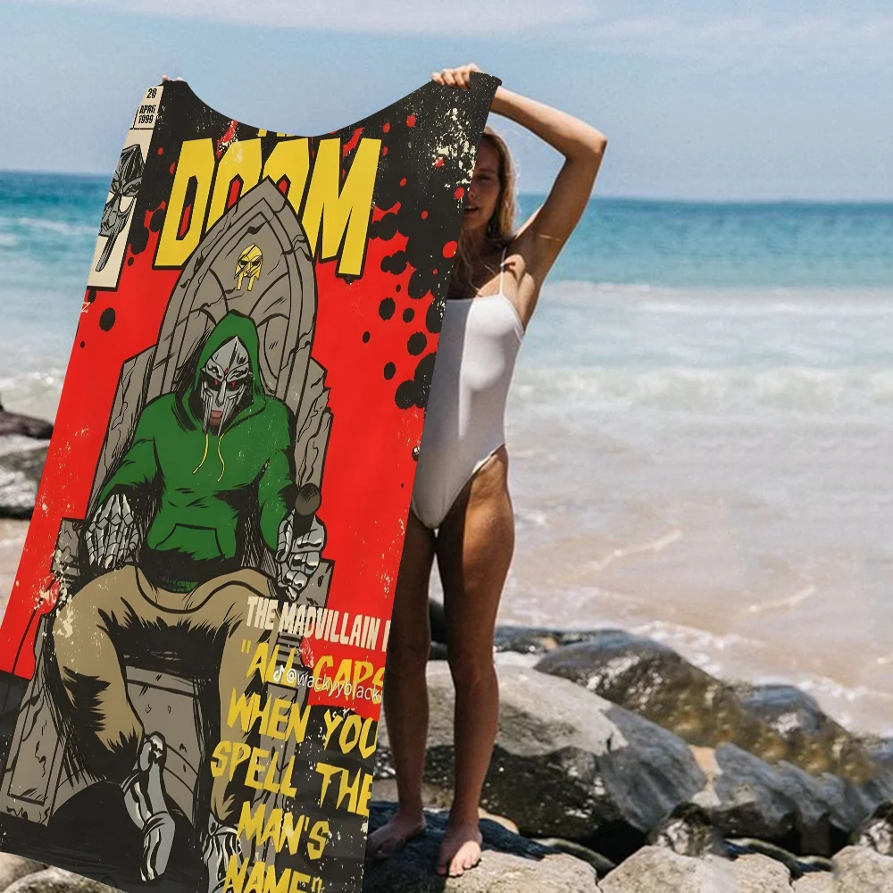 MF Doom Madlib Poster Beach Towel For Kids Personalized Bath Towel Pool Towel Vacation Gift Picnic Towel Party Gift