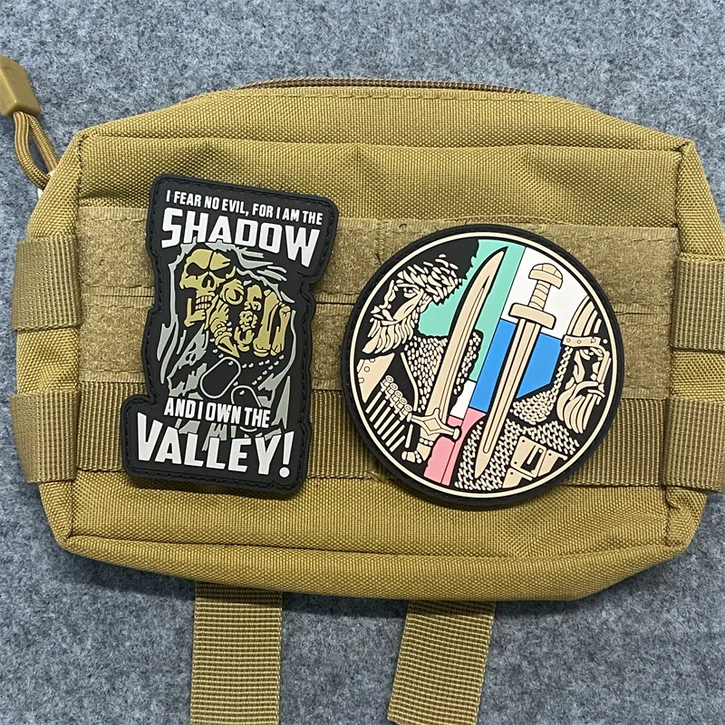 3D PVC Russian Somla313 Patch I Fear No Evil Skull Tactical Morale Badge Appliques for Clothing Hook and Loop Backpack Patches