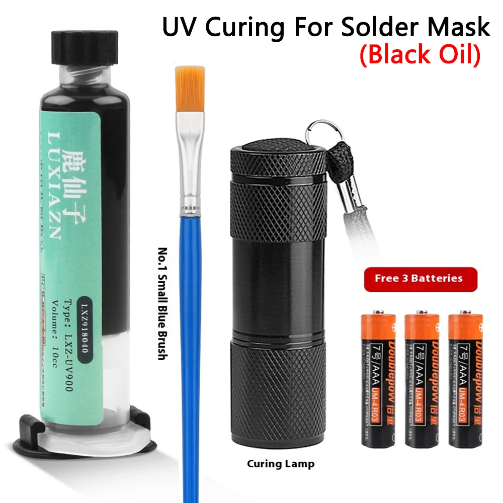 LXZ-UV900 PCB circuit board insulating paint, UV light-curable solder mask, motherboard repair jumper protection