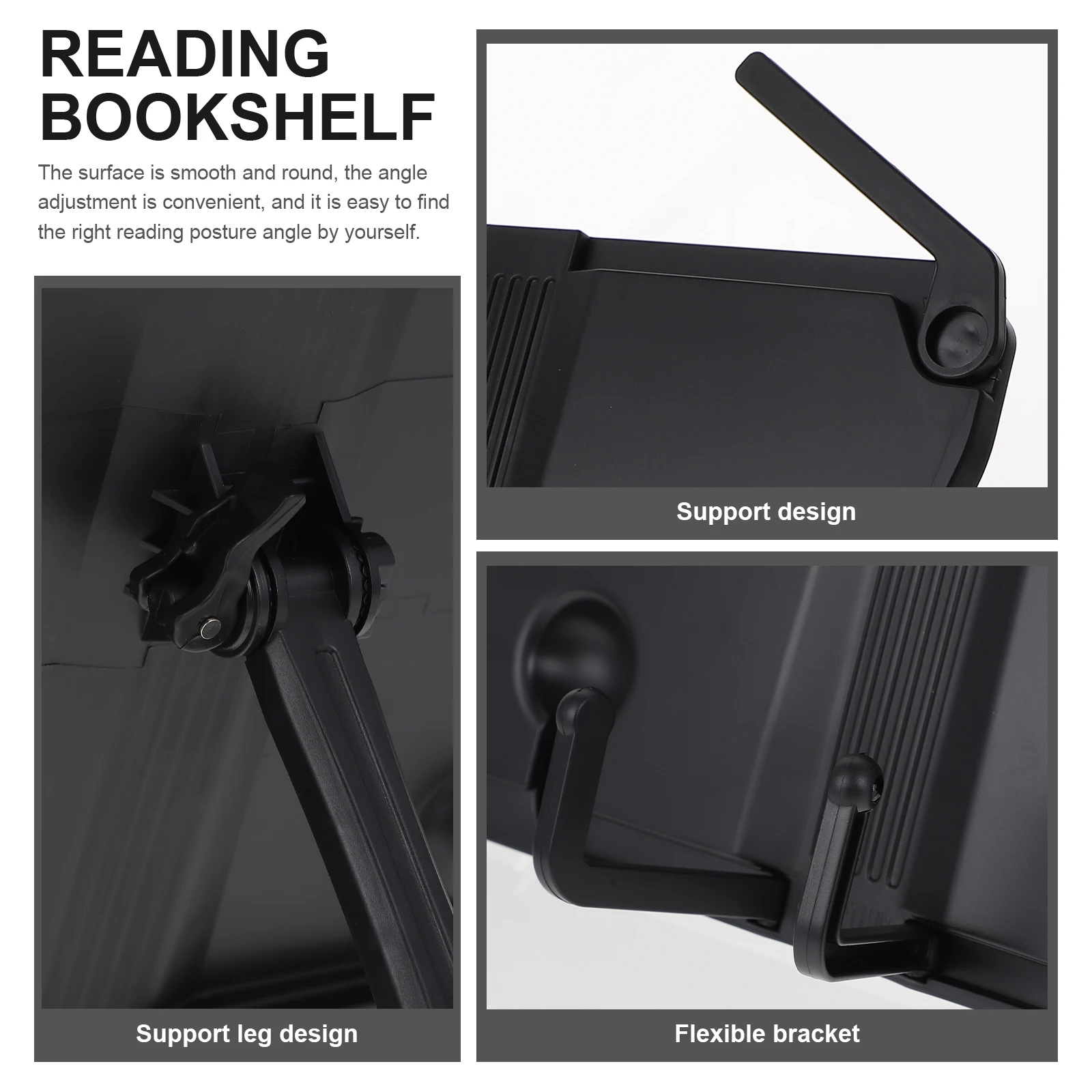 

Adjustable Reading Rack Book Stand Desktop Organizer Shelf Holder Page Magazine Rack Lightweight Easy Carry Long Life