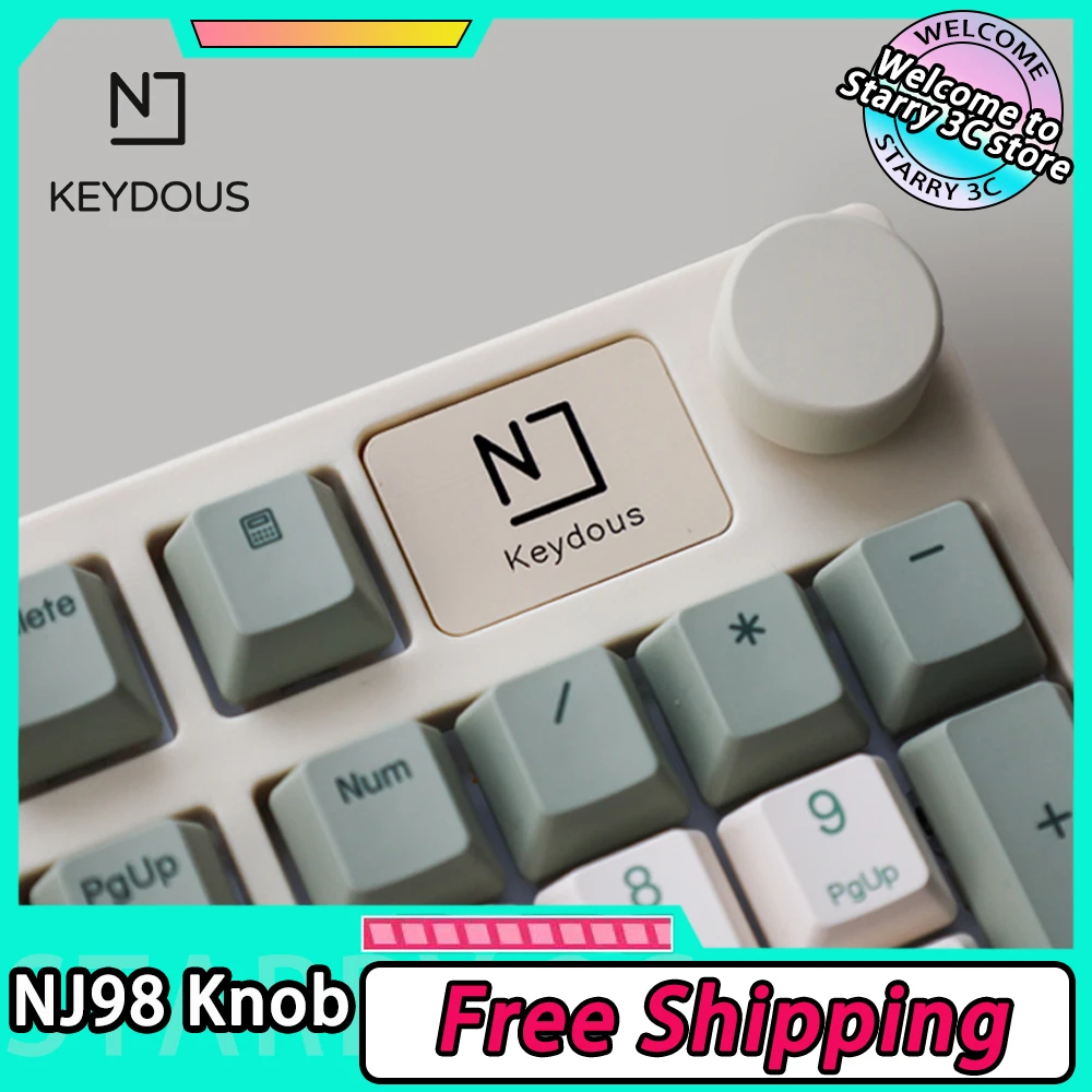 Keydous NJ98/NJ80 Keyboard Knob Customized Knobs Display Screen Nameplates For NJ98 NJ80 PC Gamer Accessories Decoration