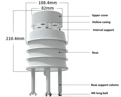 2 In 1 4-20Ma 0-5V 0-10V Rs485 Compact Ultrasonic Wind Speed And Direction Sensor