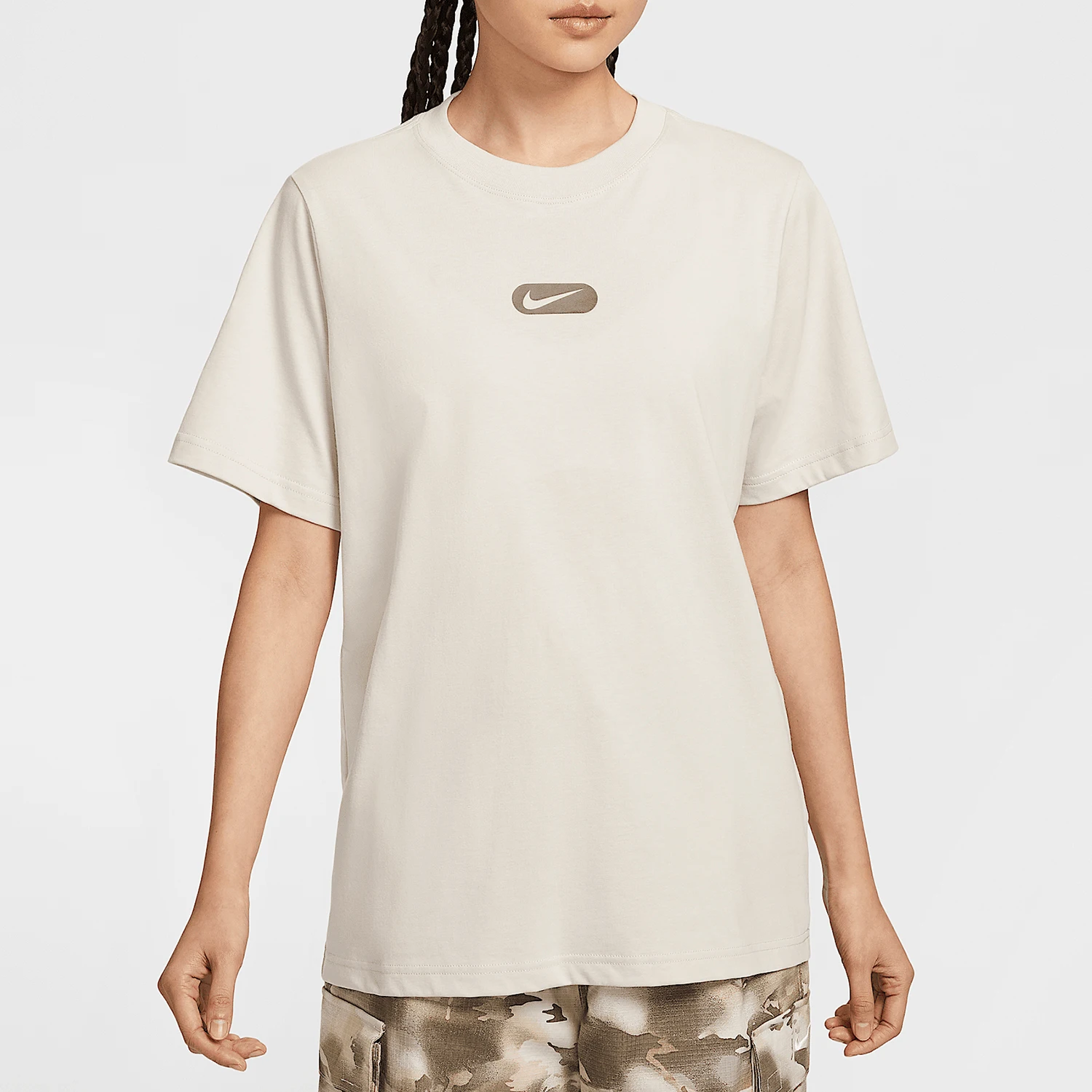 

Официальная летняя новая женская модная простая дышащая футболка Nike с короткими рукавами HQ1699-104