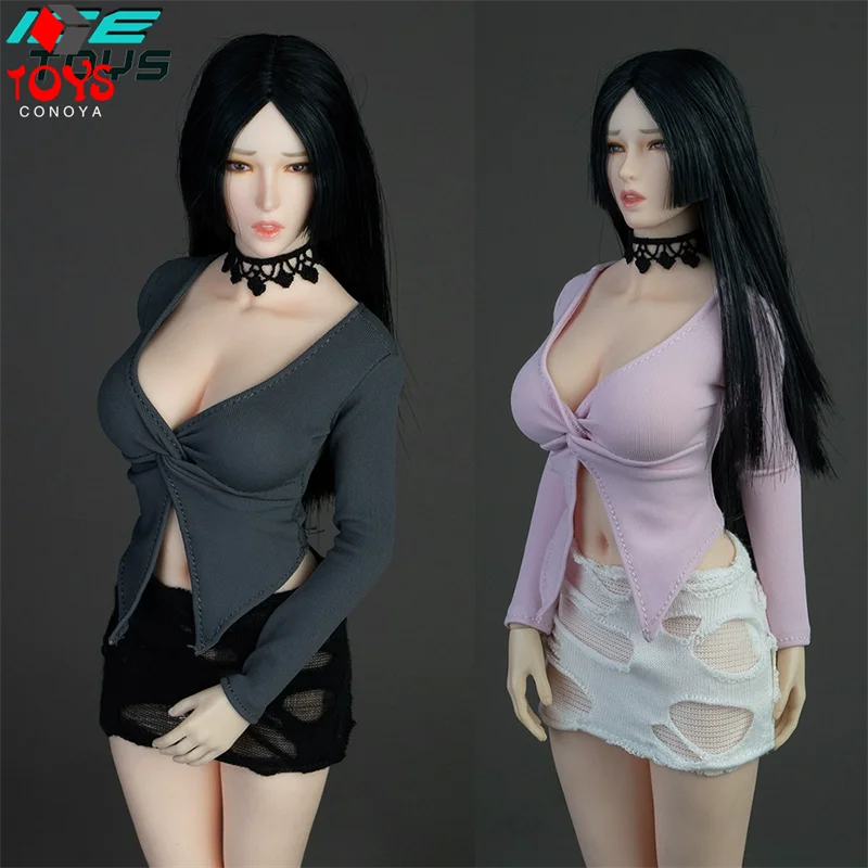 ICE TOYS IC1019 1/6 échelle torsadée col ouvert chemise jupe déchirée vêtements modèle adapté 12 ''femme soldat figurine corps poupées