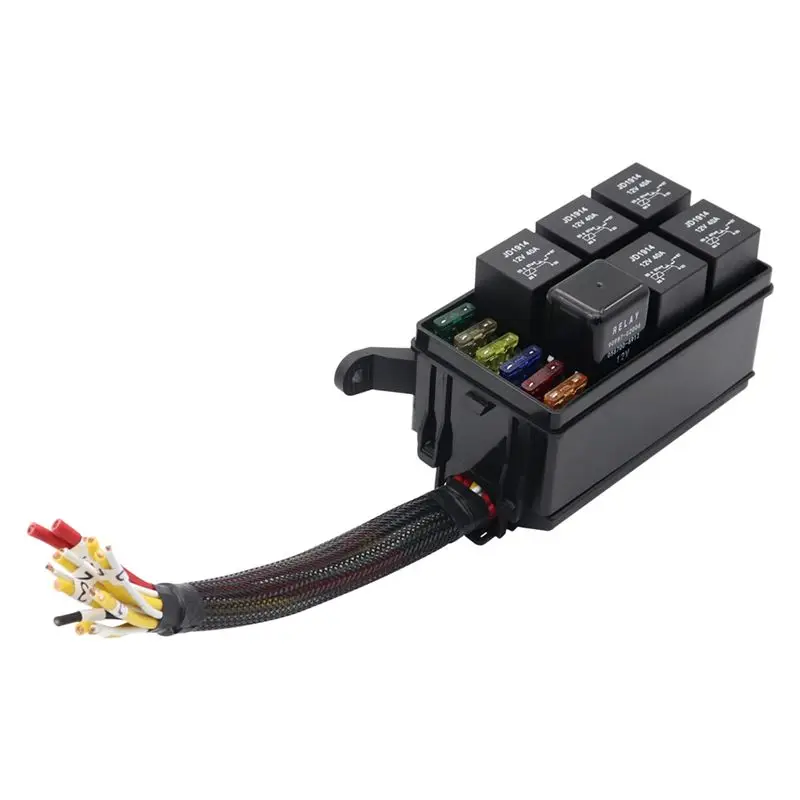 

Precision 12V Relay Box 6 Slots Relay Block 6 Way Fuse Block With Relay Box And Relay Kit Automotive Relay Set Kit