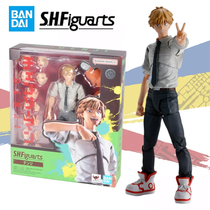 

Bandai Original Genuine S.H.Figuarts SHF Chainsaw Man Denji Power Anime Action Figure Finished Model Kit Robot Toy Gift for Kids