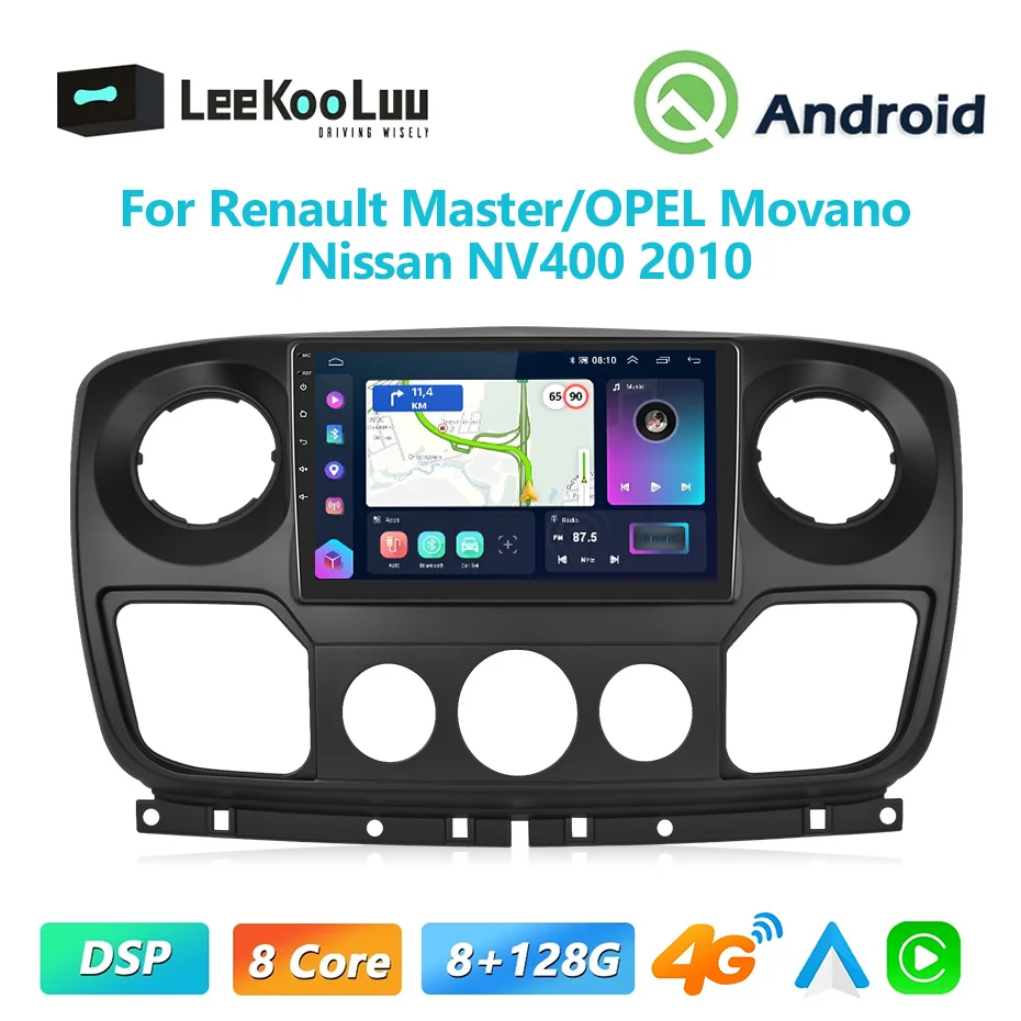 

LeeKooLuu Carplay Android Auto Radio For Renault Master/OPEL Movano/Nissan NV400 2010 Multimedia Player 2din AutoRadio 4G GPS