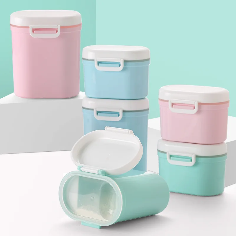 

Safe Silicone Baby Formula Milk Storage with Free Spoon Portable Milk Powder Formula Dispenser Baby Teether Fruit Teether Nipple