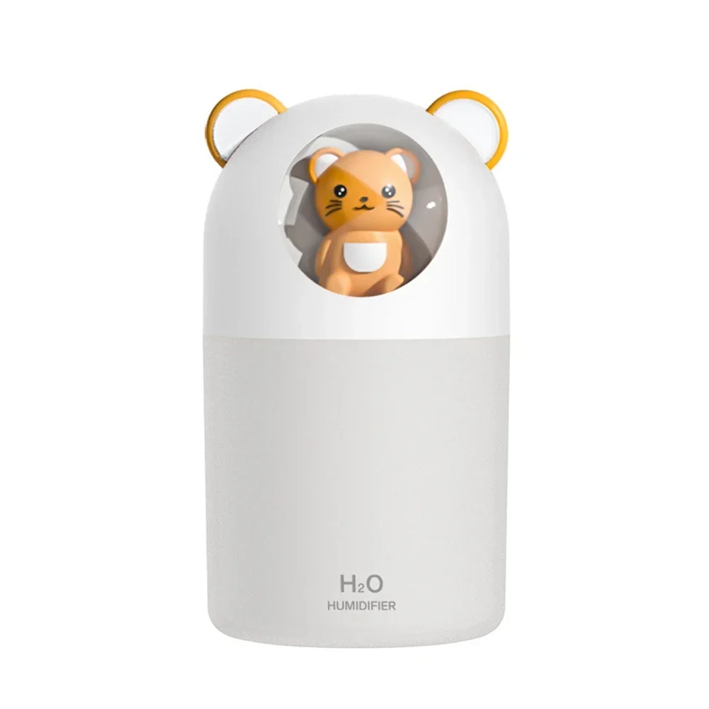 رذاذ سعة كبيرة USB ضوء ليلي صامت صغير لتنقية الهواء المرطب لملحقات أداة تحسين المنزل في المخزون