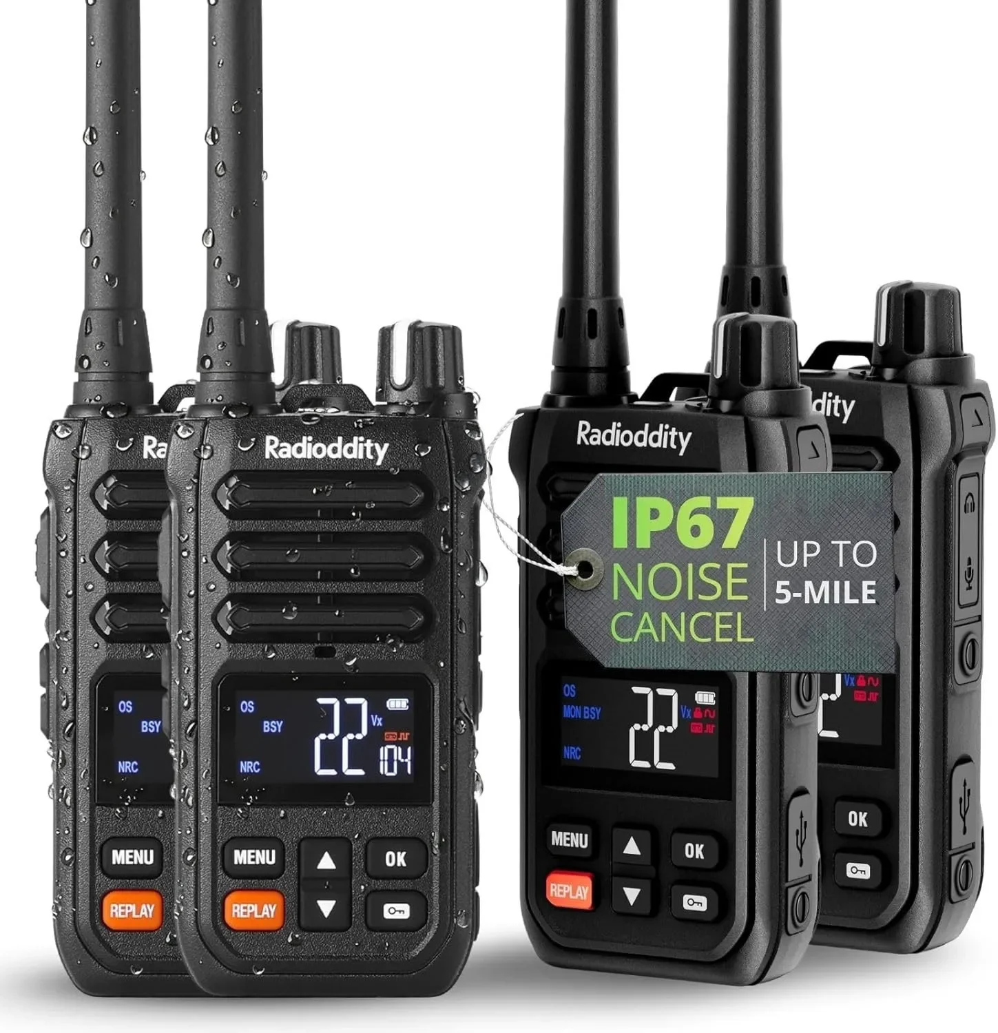 

Рации X1 Long Range Walkie Talkies - набор из 4 водонепроницаемых FRS-радиостанций для использования на открытом воздухе