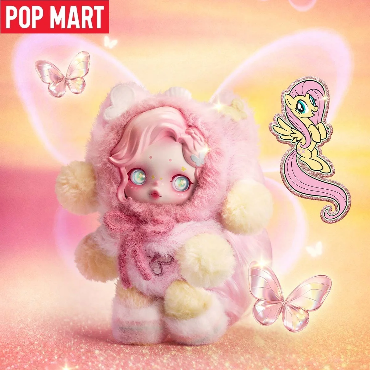 

POP MART Skullpanda My Little Pony Blind Box Plush Pendant doll Action Figure Mystery Box Collectible Toy Gift