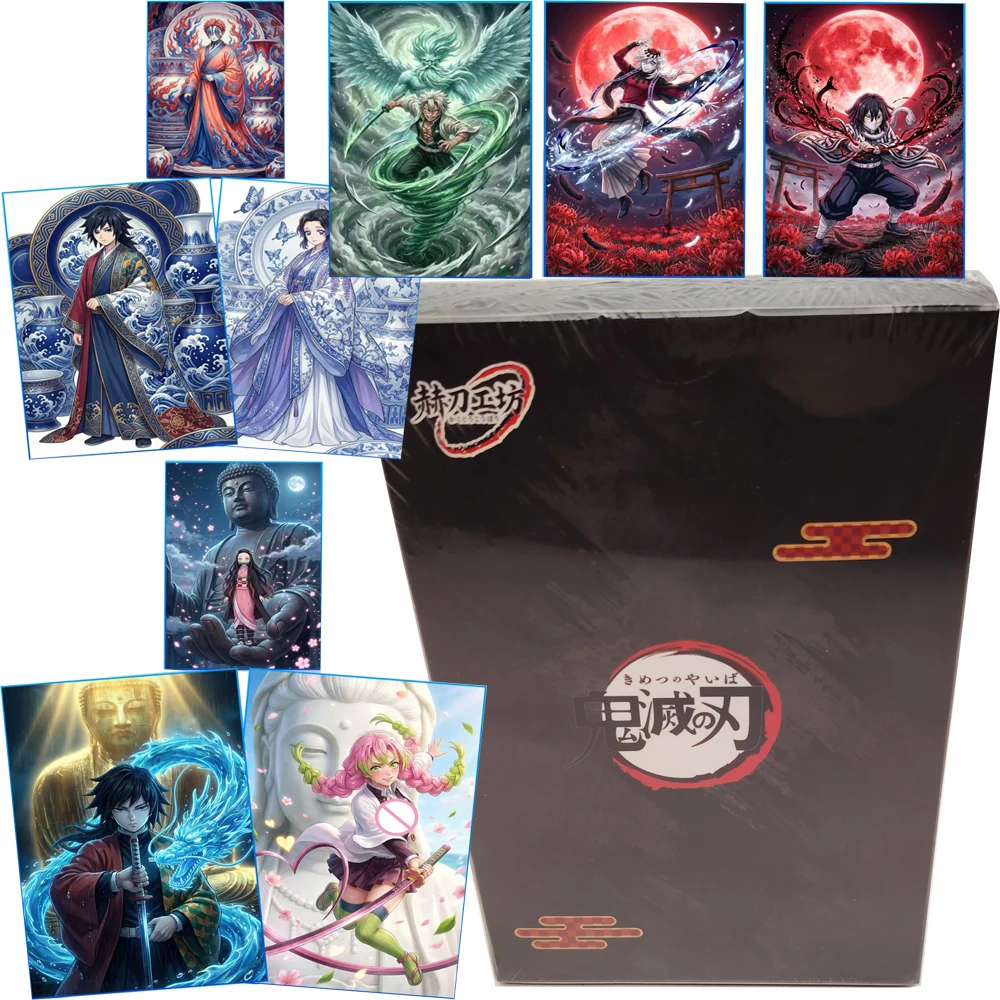 

Demon Slayer Collection Cards Fans' Favorite Youth Battle Anime Peripheral Exquisite Rare Color Paper Cards Kids Hobbies Gifts