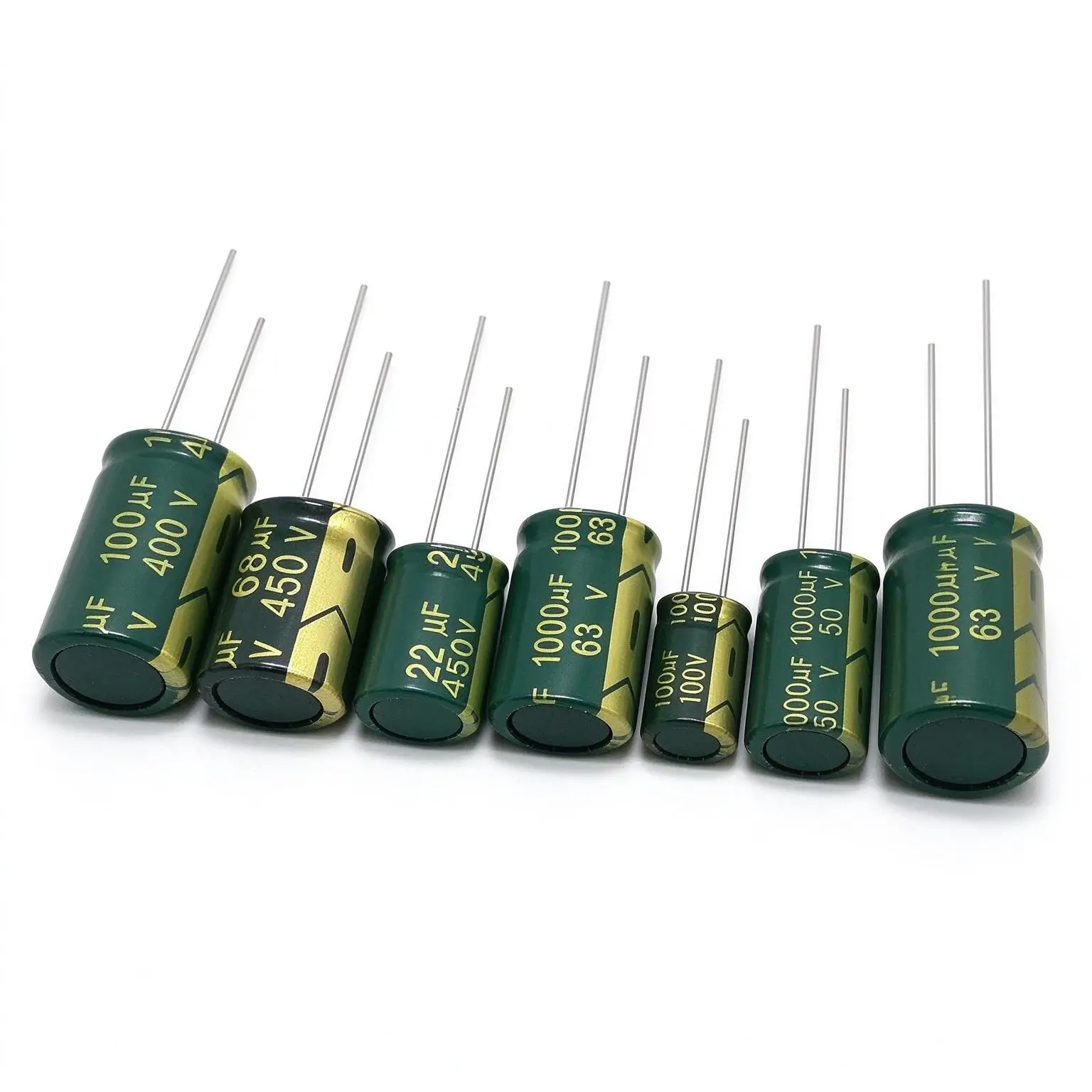 2-50pcs 10V 16V 25V 35V 50V 100V 400V 20% High Frequency Capacitor 100UF 220UF 330UF 470UF 680UF 1000UF 1500UF 2200UF 3300UF