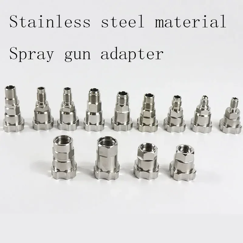 

Spray gun adapter stainless steel material suitable for SATA DeVilbiss Isata Warte Avalon car painting tool link rod adapter