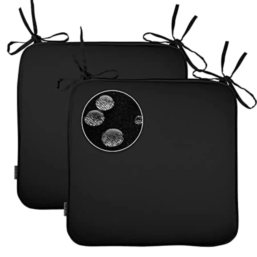 

Outdoor Indoor Waterproof Seat Cushions Patio Chair Cushion with Ties Mache Washable Seat Pad for Home Garden Kitchen Dg Office