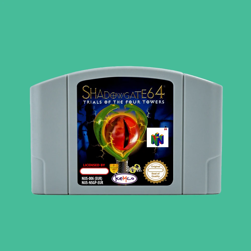 Shadowgate 64 - Trials of the Four Towers 64 Bit Game Cartridge USA NTSC version or EUR PAL version For N64 Consoles