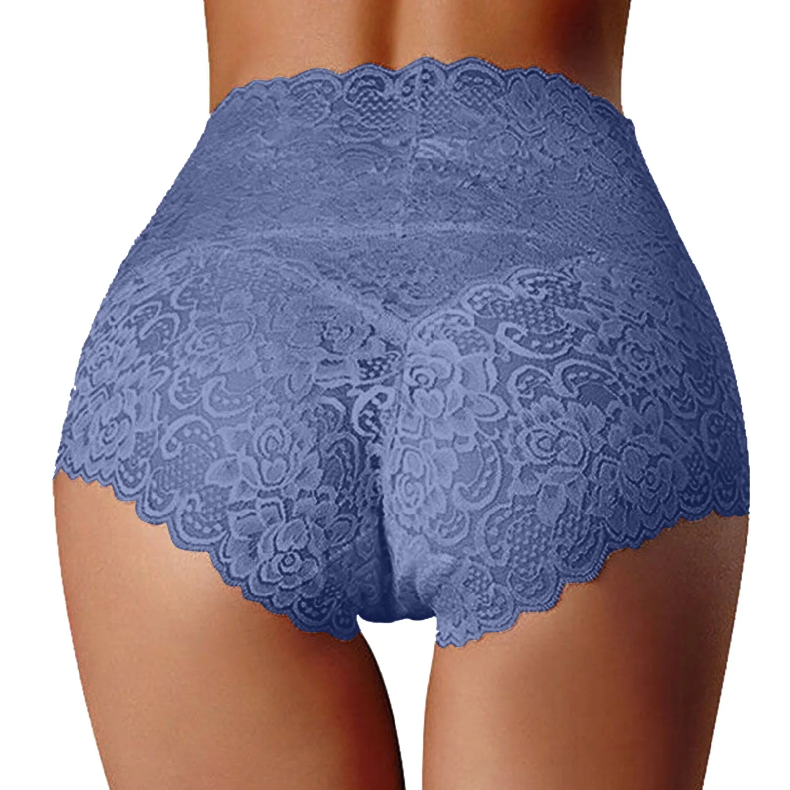 Lace Embroidery Abdominal Underwear High Waist Warp Buttock Sexy Oversize Underpants Ladies Solid Color Breathable Sexy Briefs