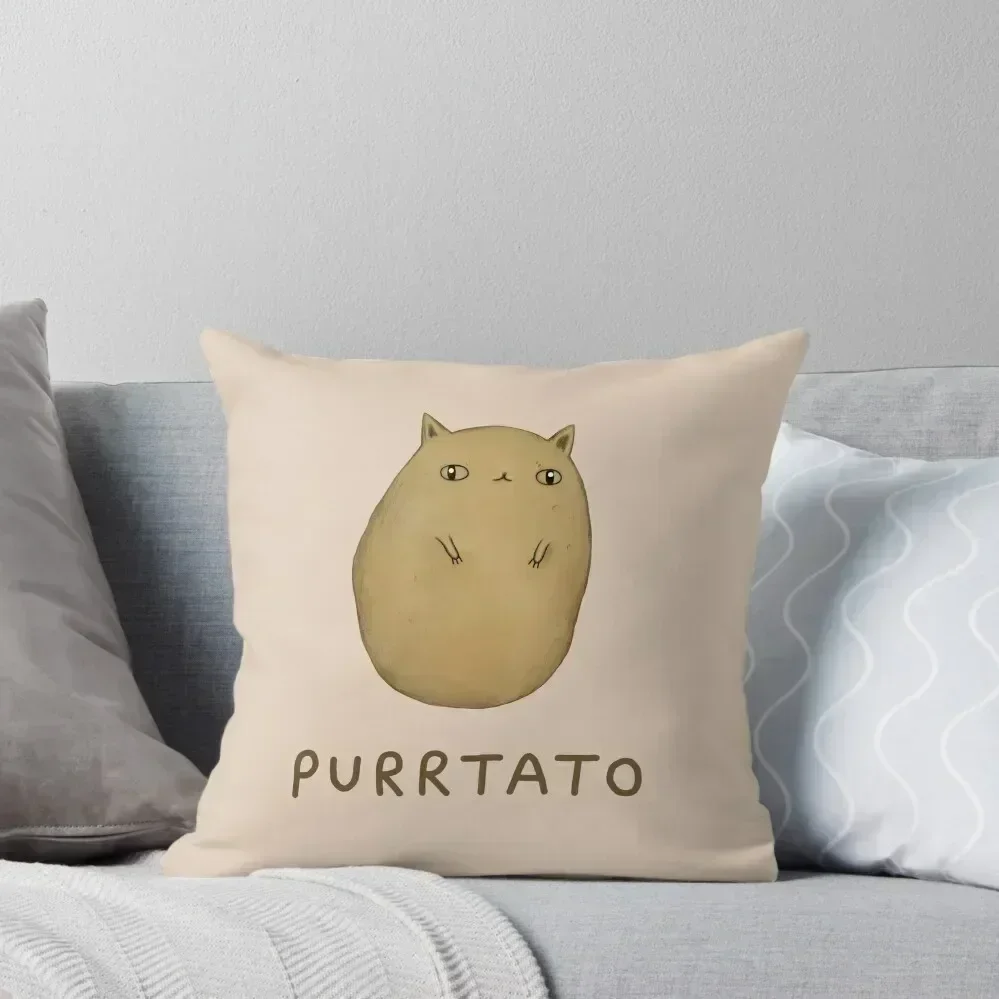 

Purrtato Throw Pillow Embroidered Cushion Cover Custom Cushion Cushion Child Pillow Cases Decorative pillow